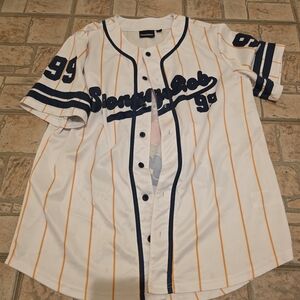 SpongeBob SquarePants White and Blue Striped Jersey